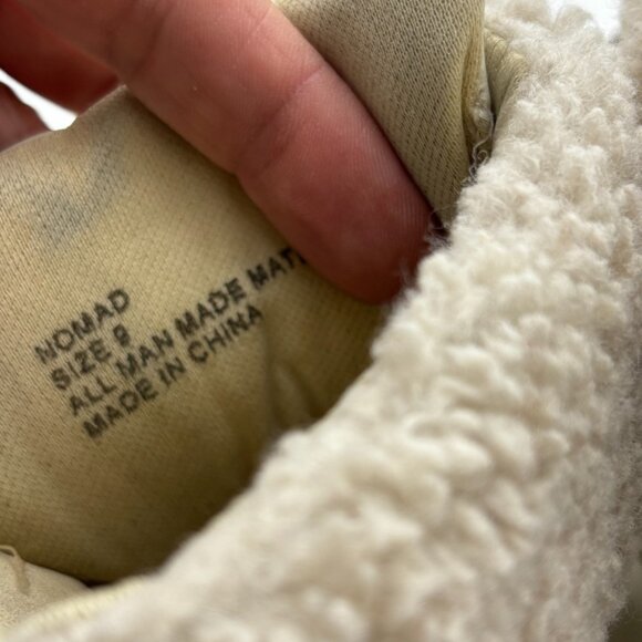 Aspen Nomad Womens Winter Boots Faux Leather Sherpa Lined Lace Up Hiking Beige - Picture 8 of 9